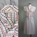 70s S/M Grey Checkered DRESS