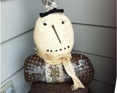 CustomerAppreciation Sale Primitive Snowman Man of Winter Bust