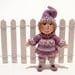 Miniature Gnome Art Doll, Handmade, Hand Embroidered