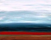 Ruby Lake Red Crimson Black And White Brown Earth Tone Abstract Painting Huge Art Large Canvas Big Artwork Landscape Colorful Vibrant Gray