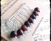 Spring Clearance Sale Snag Free Stitch Markers Large Set of 8 - Red Tigers Eye - N49 - Fits up to size US 17 (12.75) Knitting Needle