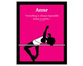 Name Art Customized Digital Print Hunt Greene Quote High Jumper Girl