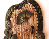 Ginko Fairy Door Pixie Portal with a Lucky Coin