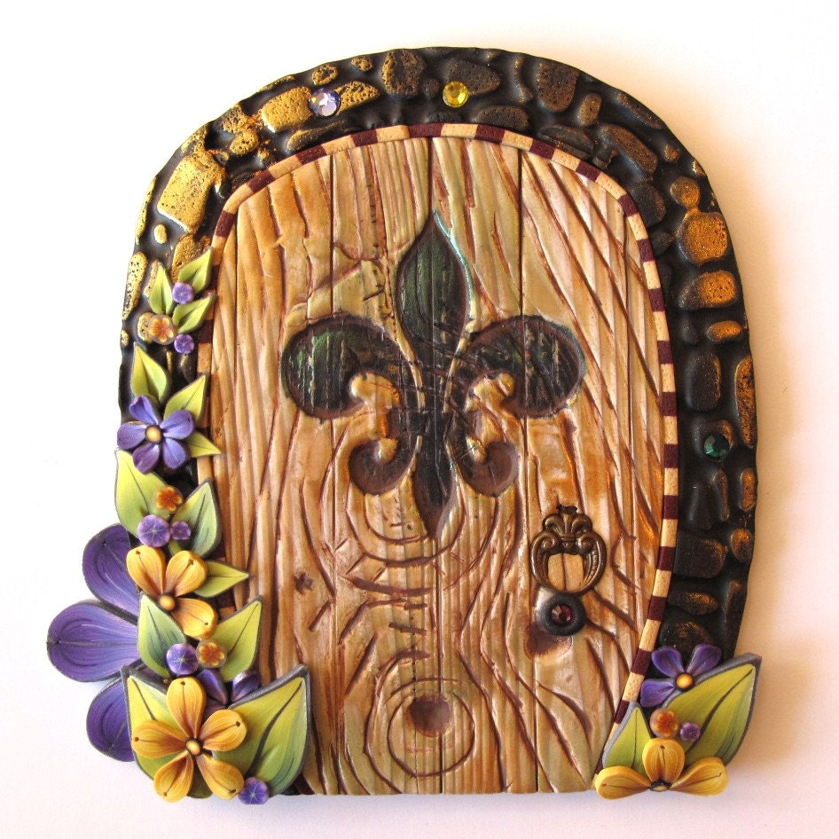Fleur de Lis Fairy Door Pixie Portal