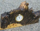 wooden clock handmade from buckeye burl
