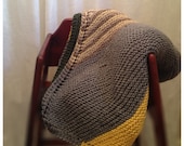 Diagonal Striped Knitted Baby Blanket 