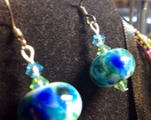 Underwater dreams lamp work bead earrings