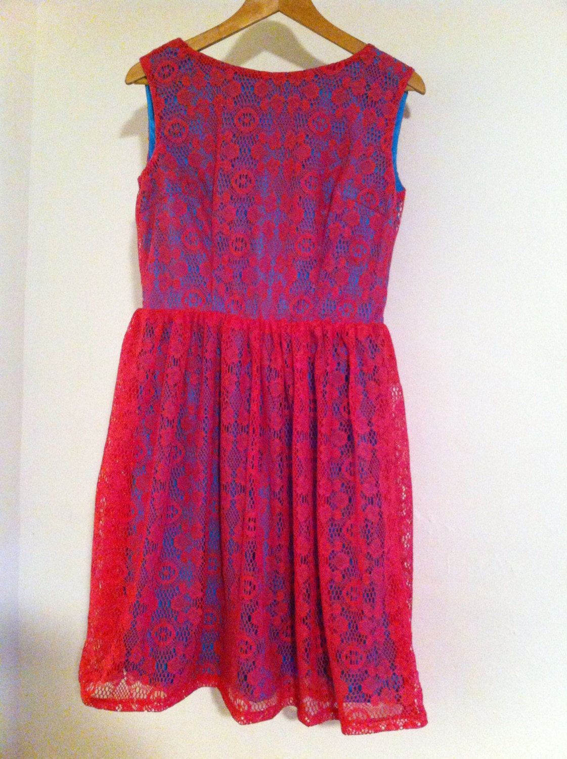 Lace knit party dress