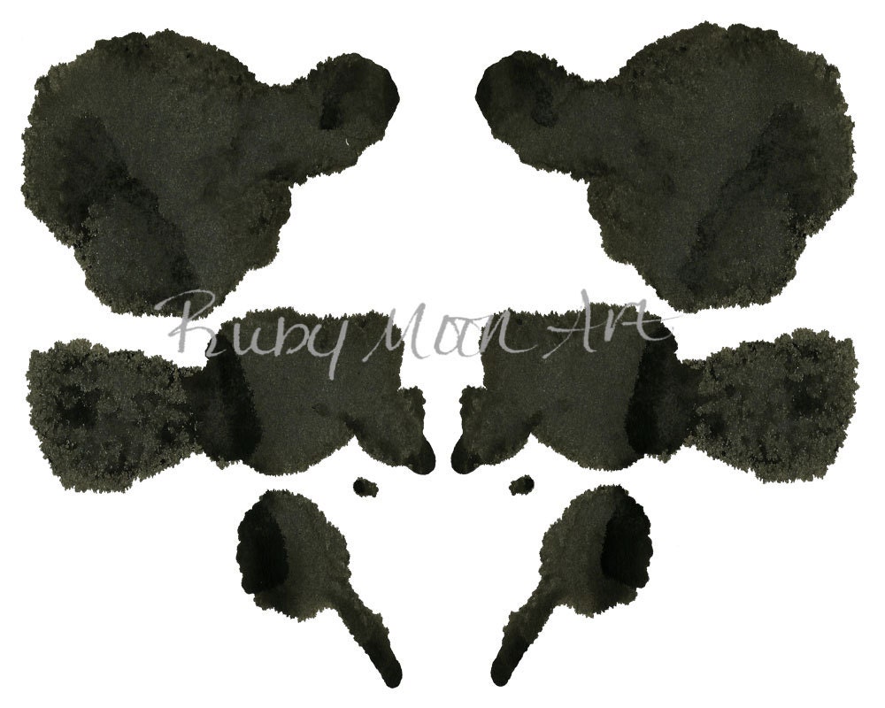 Rorschach Ink Blot Art print 8x10 no 17