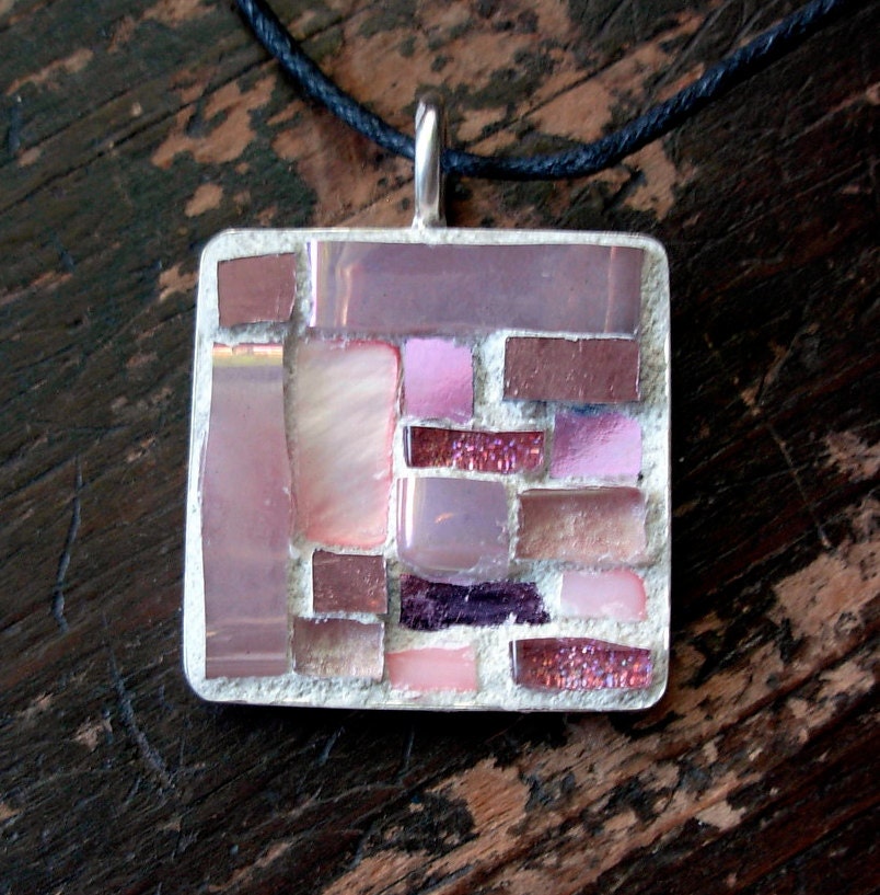 Pink Mosaic Pendant