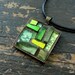 August Peridot Green Mosaic Pendant