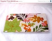 Anniversary Sale Checkbook Cover Floral Works with Duplicate Checks Cash Holder