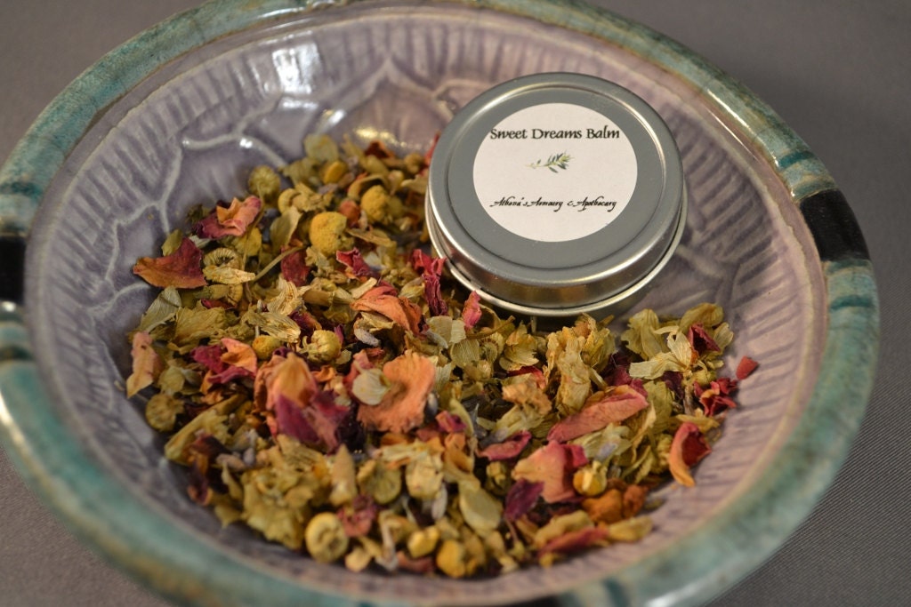 Sweet Dreams Gift Set with Temple Balm and Sleep Pillow - Herbal Aromatherapy