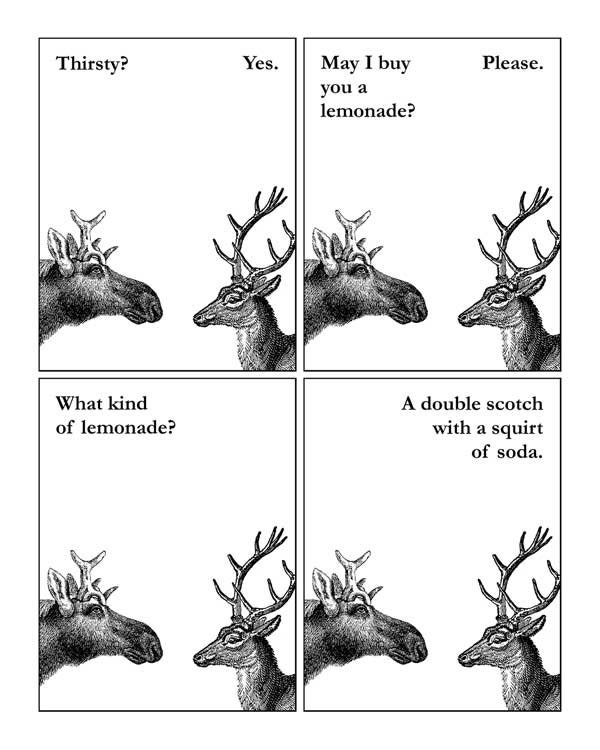 Thirsty for Lemonade 8 x 10 Art Moose Print