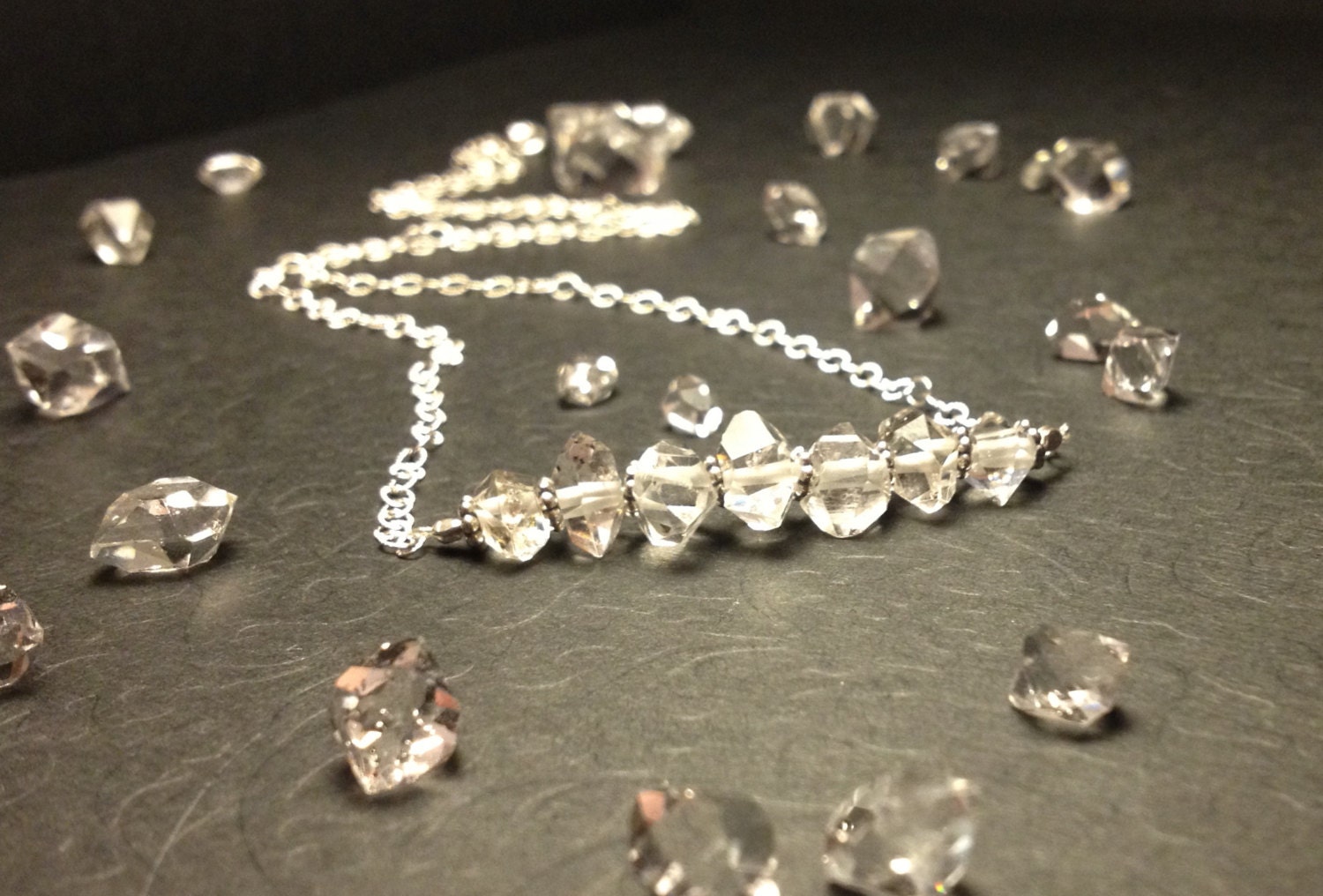 Herkimer Diamond Sterling Silver Gemstone Necklace 19 inches