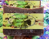 Tuscan Wine Handmade Soap Cold Process Jumbo Bar with Raw Unfiltered Beeswax