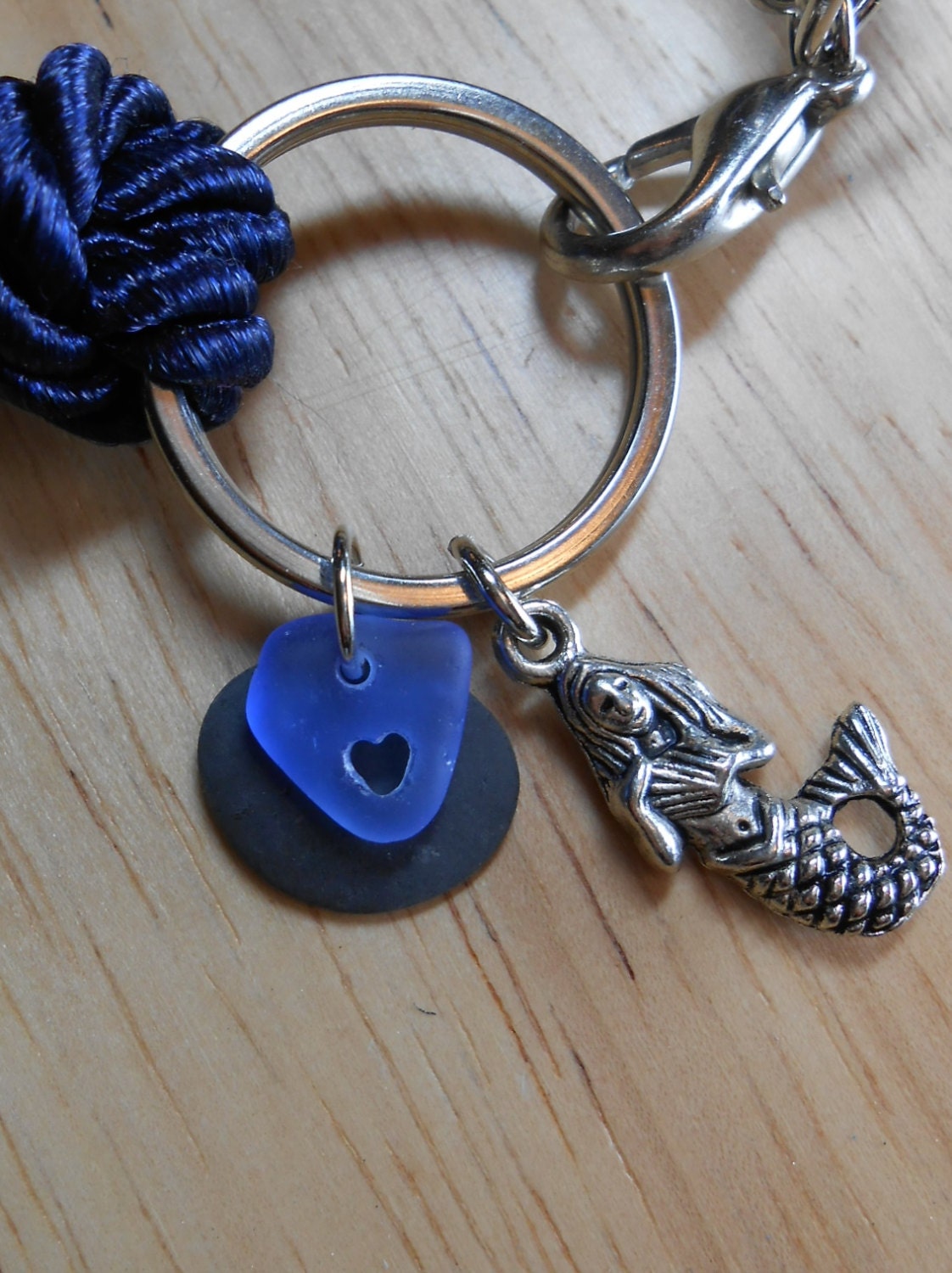 RESERVED for LAURIE - Sea Glass Bracelet - Nautical Ring Jewelry - TRAVELLER