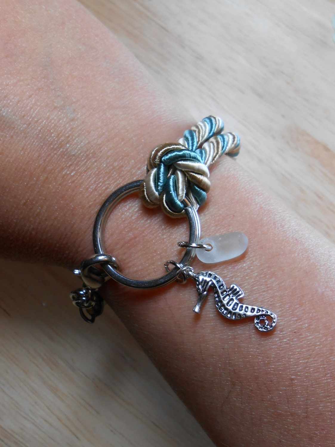 Sea Glass Bracelet - Nautical Ring Jewelry - TRAVELLER