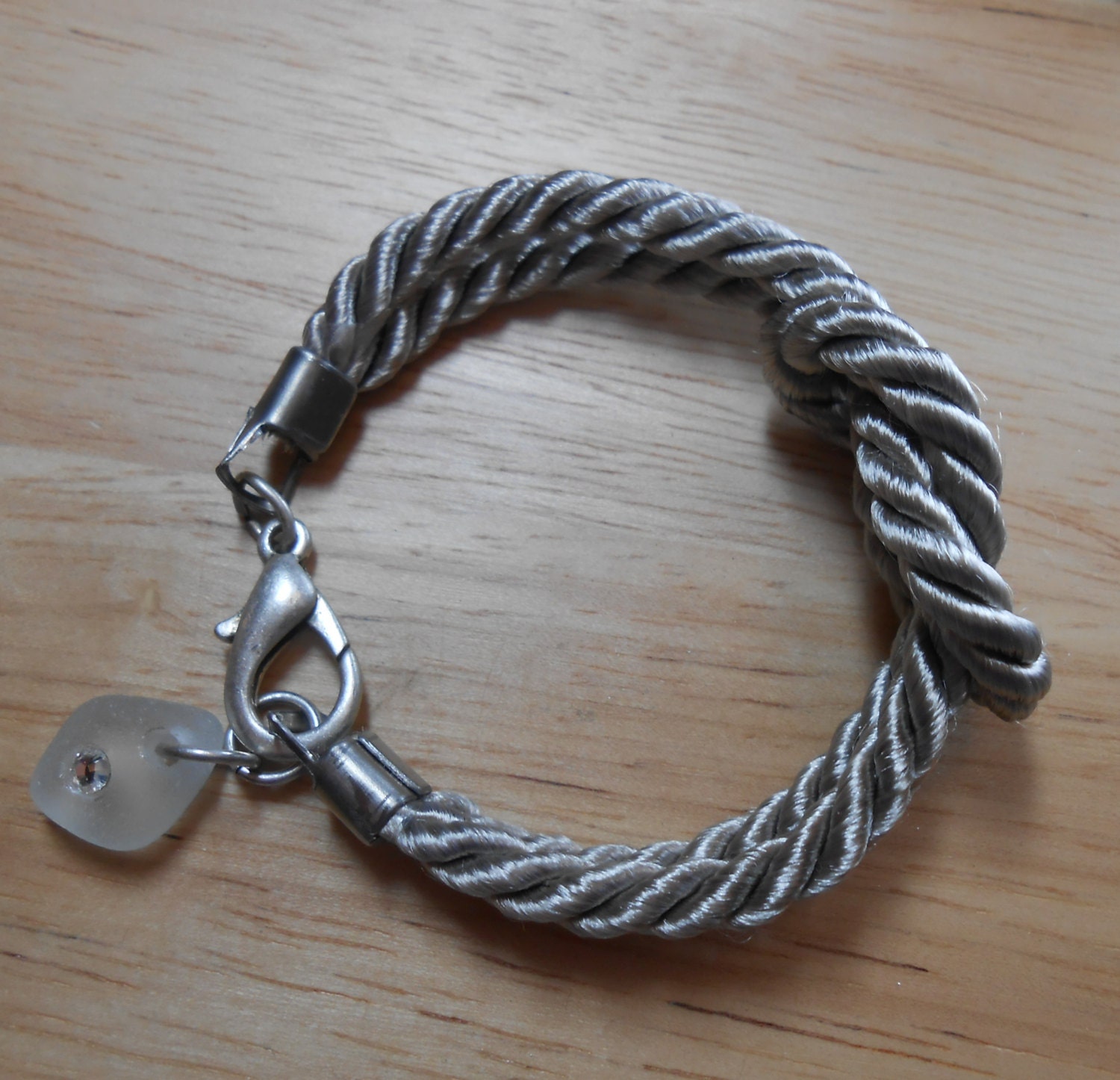 Nautical Sailor's Knot Bracelet Sea Glass Love by SeaFindDesigns