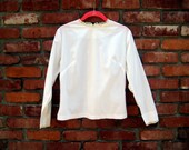 Vintage Off Wite Blouse With Lace Trim