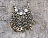 Ethnic Tribal Necklace Kuchi Necklace Eye of Shiva Pearls