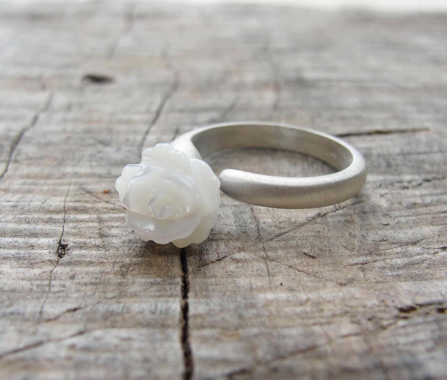 Sterling Silver Rose Ring Sea Treasure Collection