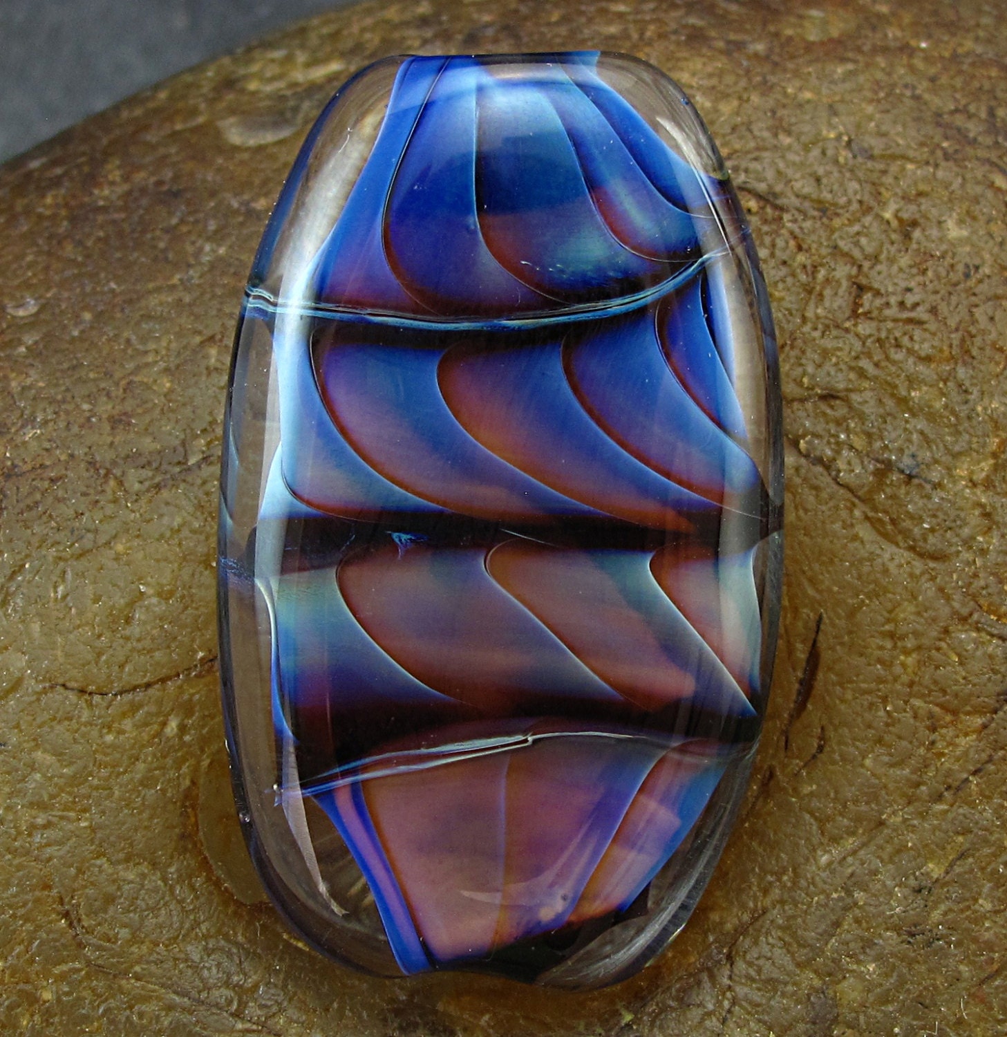 Handmade Lampwork Glass Focal Bead -Vertebrae- by Jason Powers SRA RELISTED