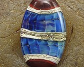 Handmade Lampwork Glass Focal Bead -Ice Wall- by Jason Powers SRA