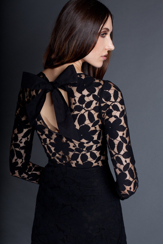 Hilary Lace Dress with Bow
