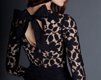 Hilary Lace Dress with Bow
