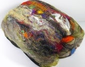 Art Batt Spinning Felting Fiber- Take Root- Totally Textured Jazzturtle Artisan Batt