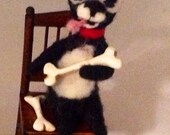 The collector ooak art doll miniature dog