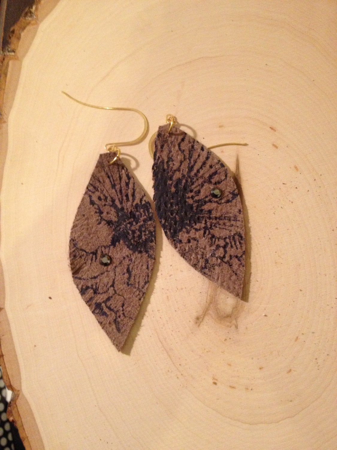 Leather Suede Fawn earrings