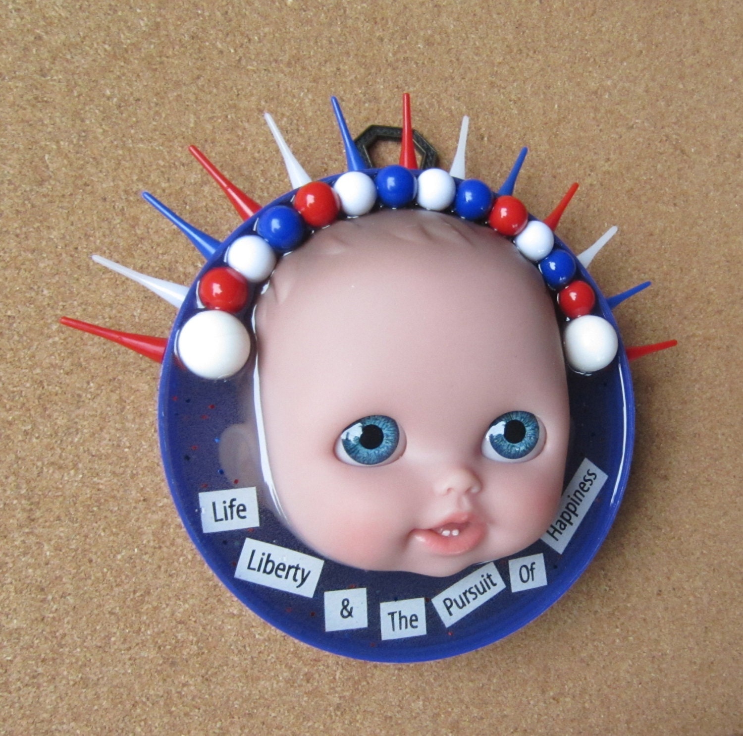 Life Liberty and the Pursuit of Happiness  - upcycled wall plaque