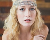 Rhinestone Headband, Grecian Headpiece, Wedding Hair Accessory, Crystal Headband, - WILLOW