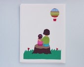 Mother's Day hot air balloon collage card by Emily Lin
