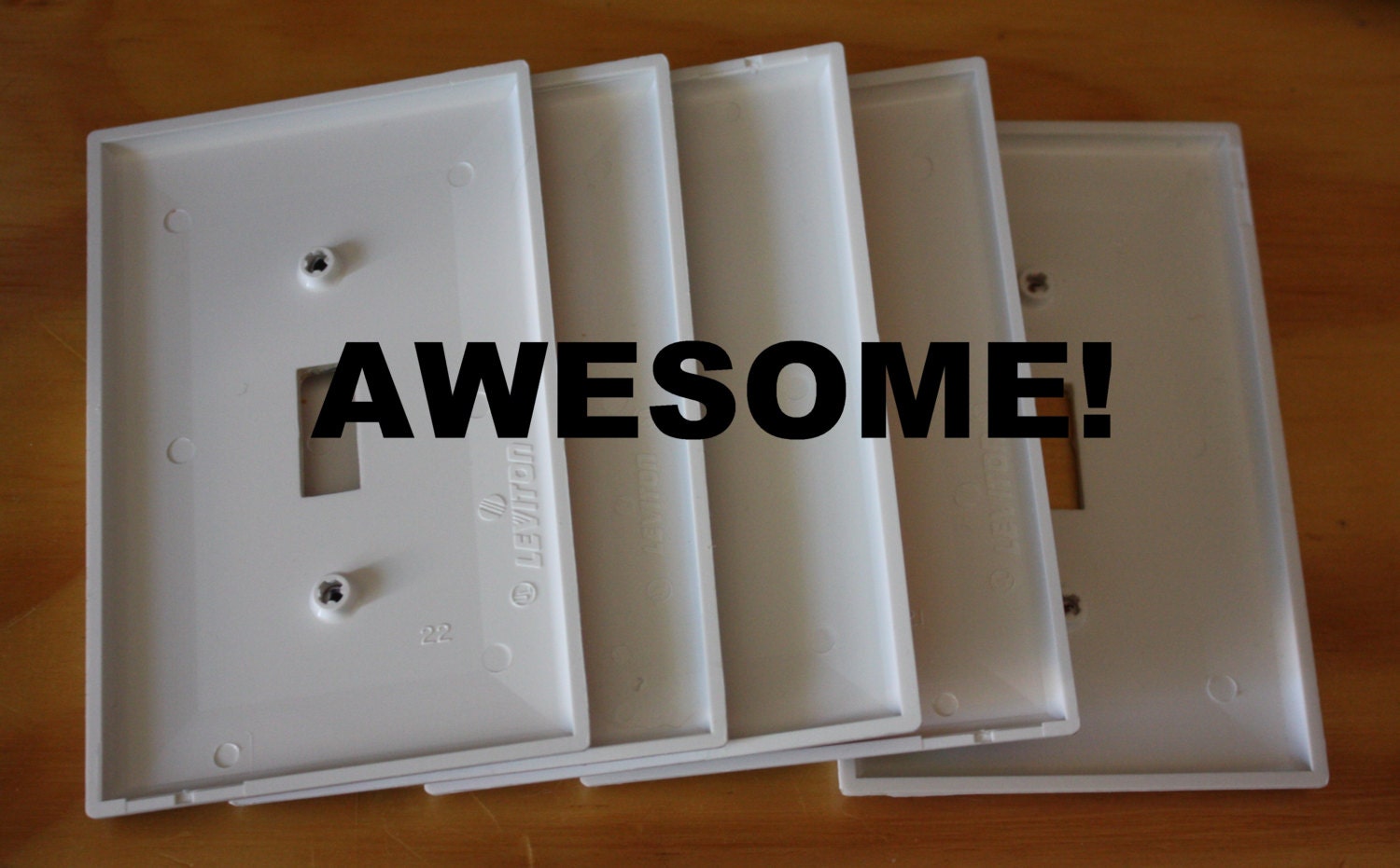 Five random light switch covers