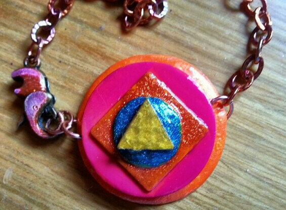 Candy Colored Neon Glittery NA and AA Unity bracelet Recovery 12 Step Alcoholics Anonymous FrEe sHiP