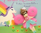 Fairy Hair Clip / Hair Clippie - Hair Bow /  Ribbon Sculpture Hair Clip