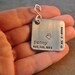 mod diamond pet tag - hand stamped in aluminum
