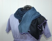 Knitted wool silk scarf