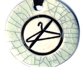 No Wire Hangers Keep Abortion Safe and Legal Ceramic Necklace in Crackle