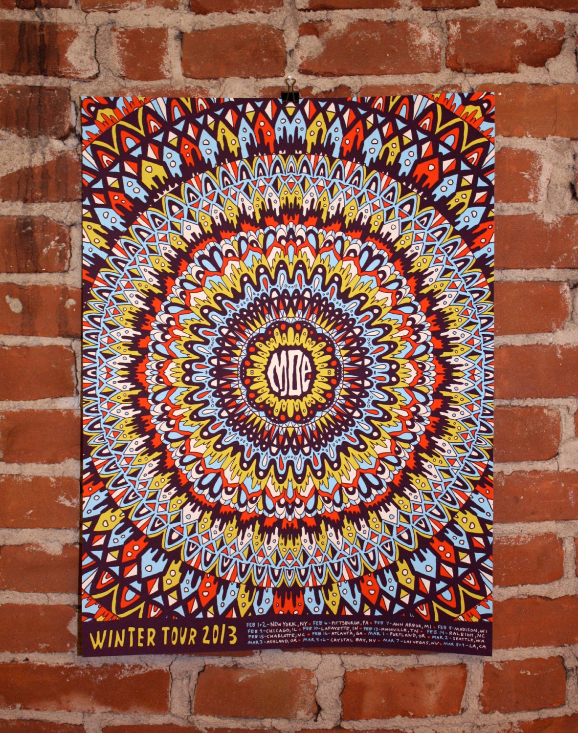 Moe.- Hand-Printed Winter Tour Poster 2013