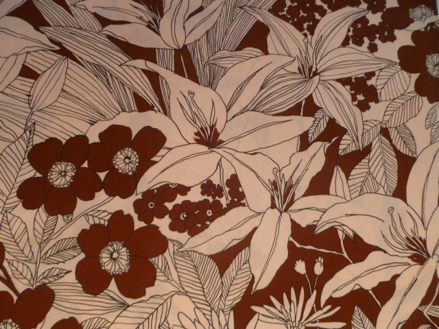 CLEARANCE 2 Yards Alexander Henry Chitra Floral in Raisin (2893B)- 2 yards