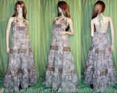 Earthy Hippie Patchwork Festival Dress- Ready To Ship - One of a Kind - S/M/L - Maxi Dress - Secret Stash Pockets