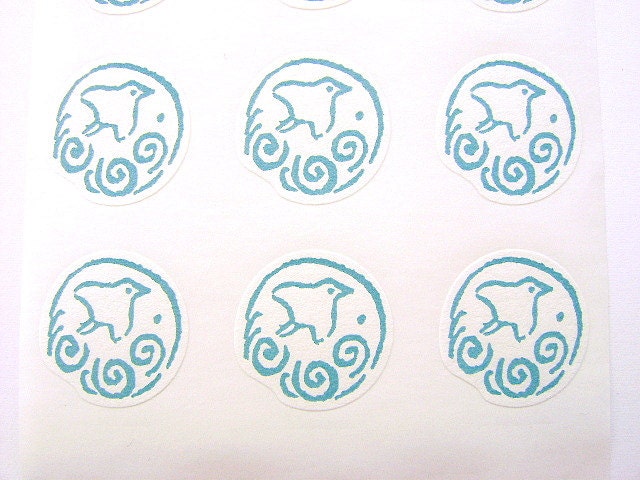 Japanese Stickers Bird Plover Traditional Japanese (S70)