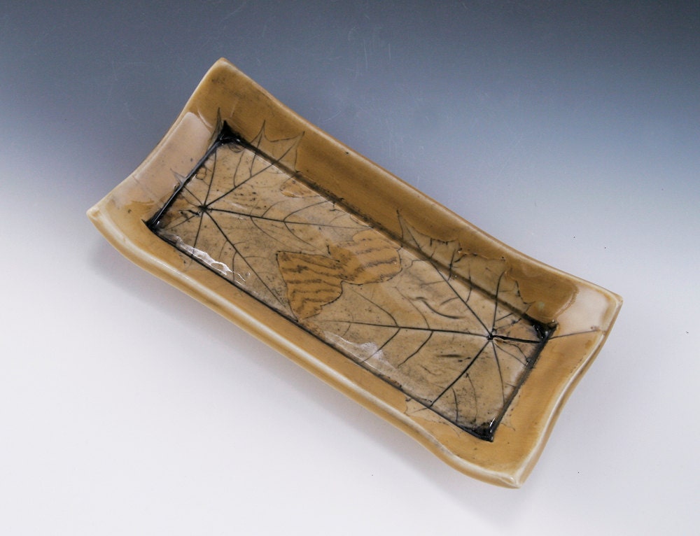 Butter Dish with Leaf Design