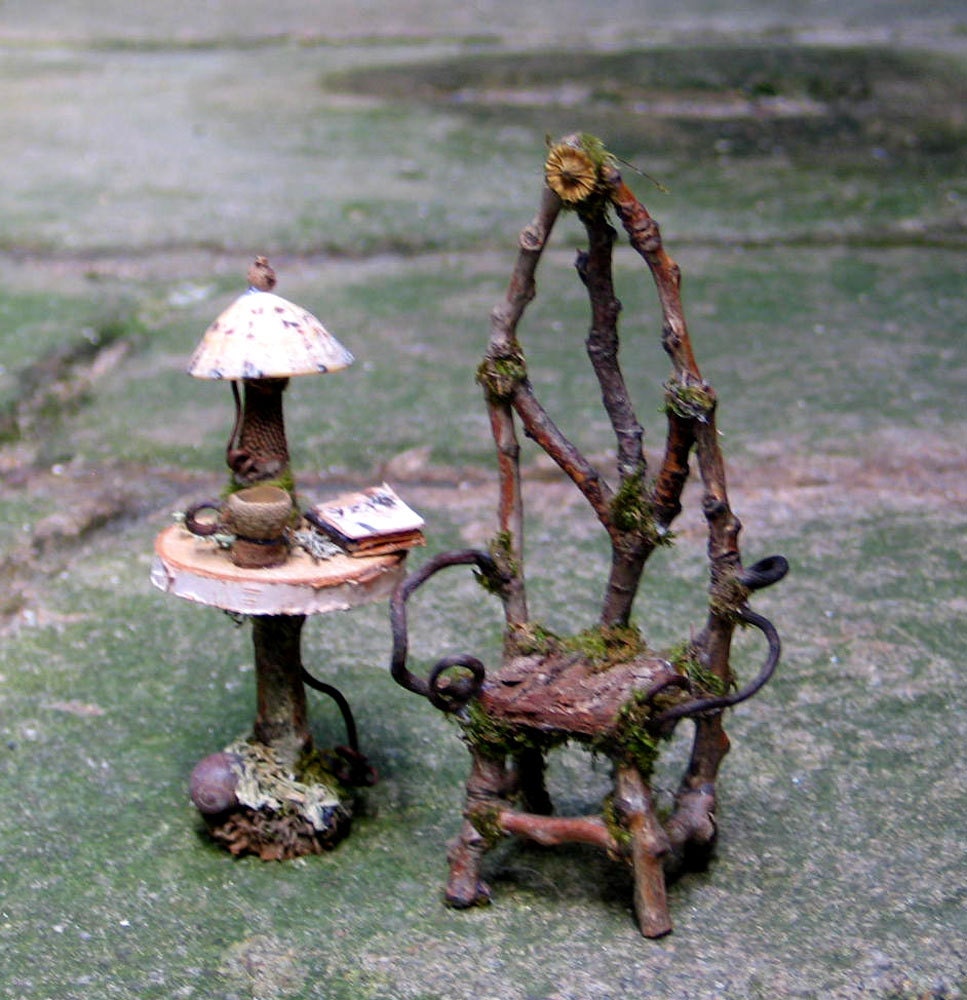 Fae Gothic Arch Chair and Reader's Table