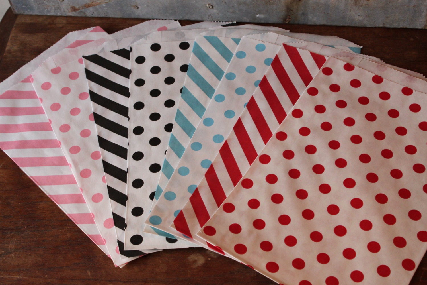 Large Party Favor Bags -- Set of 12 - U Choose Colors -- 6.25X9.25 Il_570xn