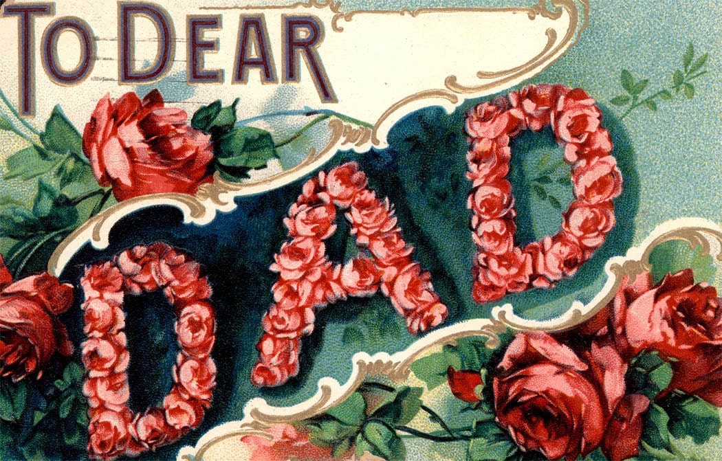 vintage postcard Dear Dad fathers day